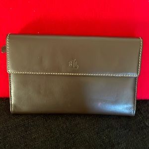 Lauren Ralph Lauren Brown Leather Trifold Wallet